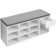 Picture of STODA Shoe Storage Bench With Drawers - White