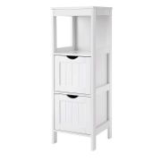 Bathroom+Floor+Cabinet,+Multifunctional+Wooden+Storage+Cabinet+With+2+Drawers+For