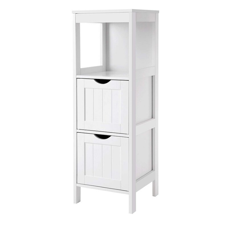 Bathroom+Floor+Cabinet,+Multifunctional+Wooden+Storage+Cabinet+With+2+Drawers+For