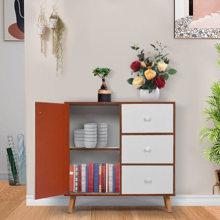 Modern Large-Capacity Bedroom Bookcase Storage Cabinet