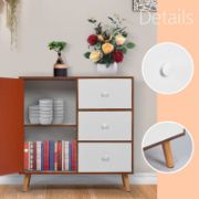 Modern Large-Capacity Bedroom Bookcase Storage Cabinet