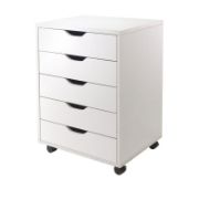 Roesch Cabinet For ClosetOffice, 5 Drawers, Black