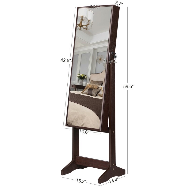 Aganlane Jewelry Armoire with Mirror