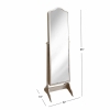 Auston Solid Wood Jewelry Armoire with Mirror