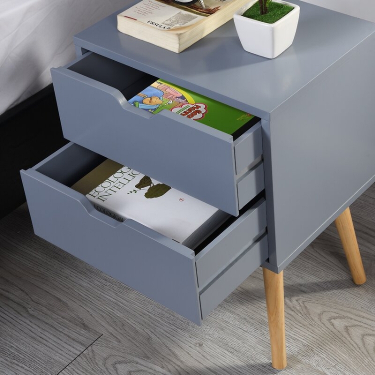 2 - Drawer Bachelor's Chest in Grey