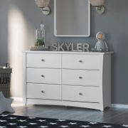 Crescent 6 Drawer Double Dresser