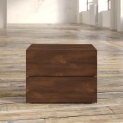 Tawnya 2 - Drawer Nightstand in Dark Brown Truffle Laminate