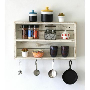 Belanger 2 Piece Solid Wood Tiered Shelf with Hooks Belanger 2 Piece Solid Wood Tiered Shelf with Hooks