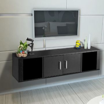 Wall Mounted Floating 2 Door Desk Hutch Storage Shelves Wall Mounted Floating 2 Door Desk Hutch Storage Shelves