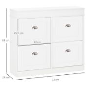 Veronica 8 Pair Shoe Storage Cabinet