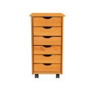 6 Drawer Rolling Storage Chest