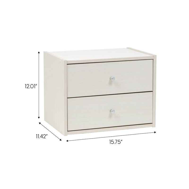 Denny Stackable 2 Drawer Storage Chest Revvvd