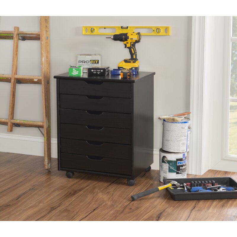 Breshay 6 Drawer Rolling Storage Chest Revvvd