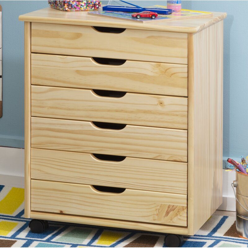 Breshay 6 Drawer Rolling Storage Chest Revvvd