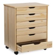 Breshay+6+Drawer+Rolling+Storage+Chest 