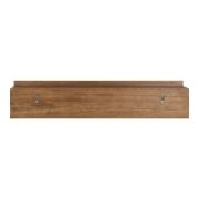 Creager Accent Wall Shelf Ledge with Hooks Natural Color