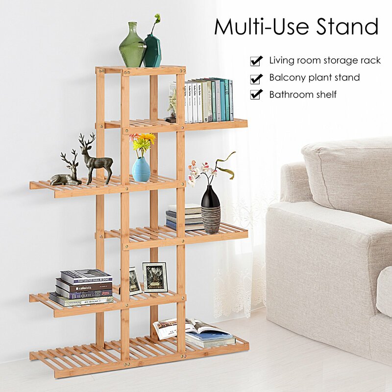 Edulus Bamboo 5 Shelves Unit Revvvd