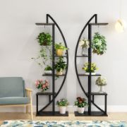 Heavy Duty Portable 5-Tier Plant Stand Pack Of 2