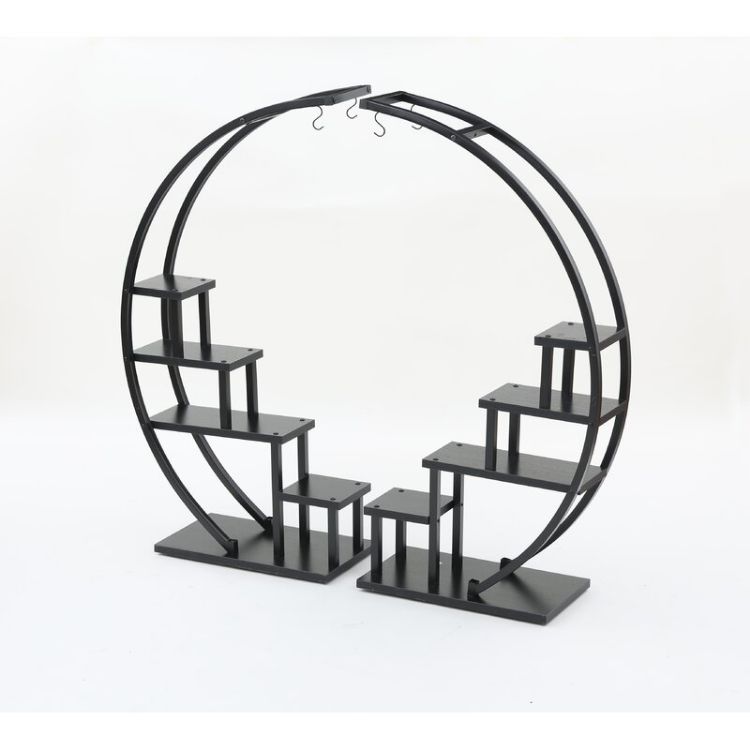 Industrial Multi-Purpose Curved Display Shelf For Home