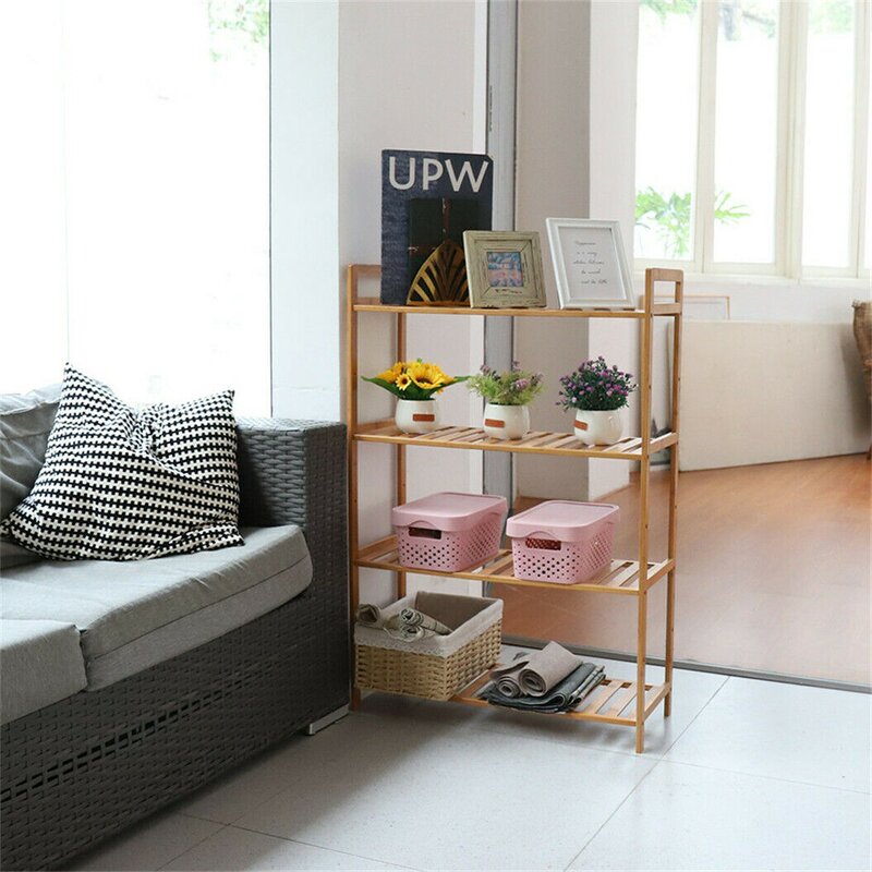 Timber Bamboo Shelving unit 4 shelves Revvvd