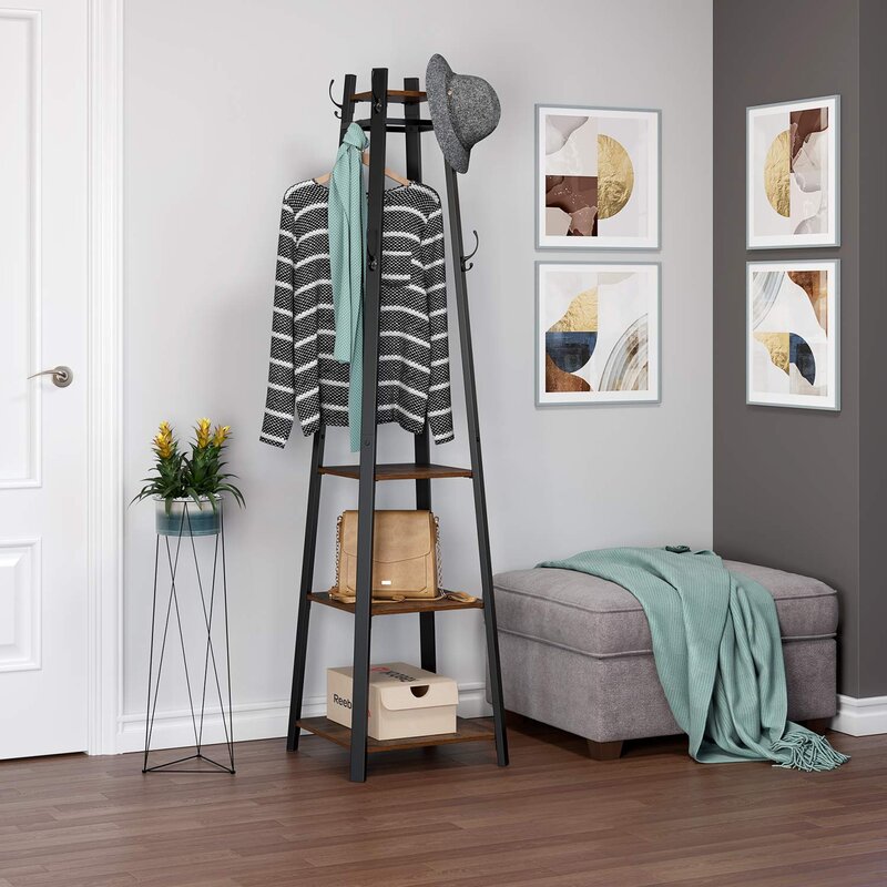 Vita Metal Garment Rack With Shelves | Revvvd