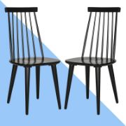 Biry Solid Wood Slat Back Arm Chair 