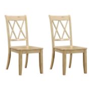 Cheryll Solid Wood Cross Back Side Chair (Set of 2)