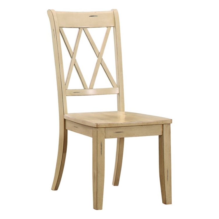 Cheryll Solid Wood Cross Back Side Chair (Set of 2)