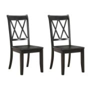 Cheryll Solid Wood Cross Back Side Chair (Set of 2)