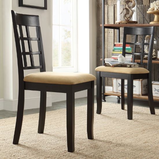 Gillan Slat Back Side Chair in Black (Set of 2)