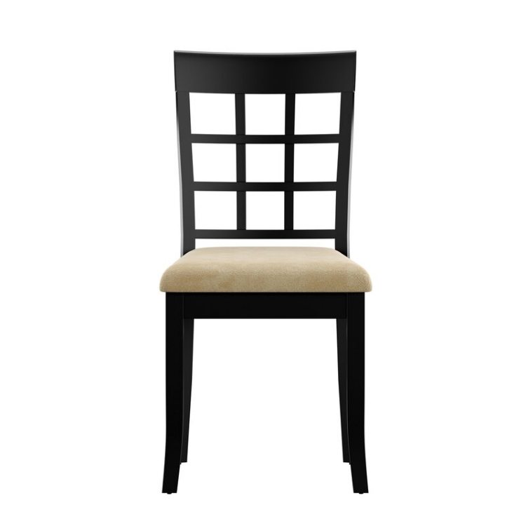 Gillan Slat Back Side Chair in Black (Set of 2)