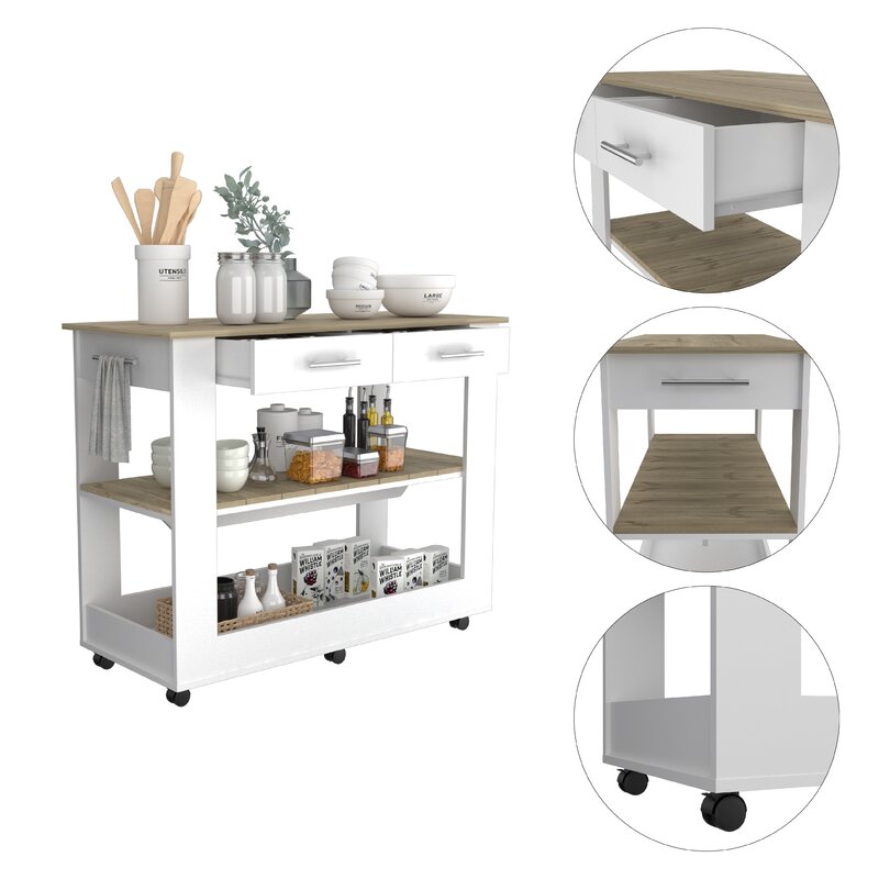 Buy from Revvvd Langi Kitchen Island with Locking Wheels revvvd