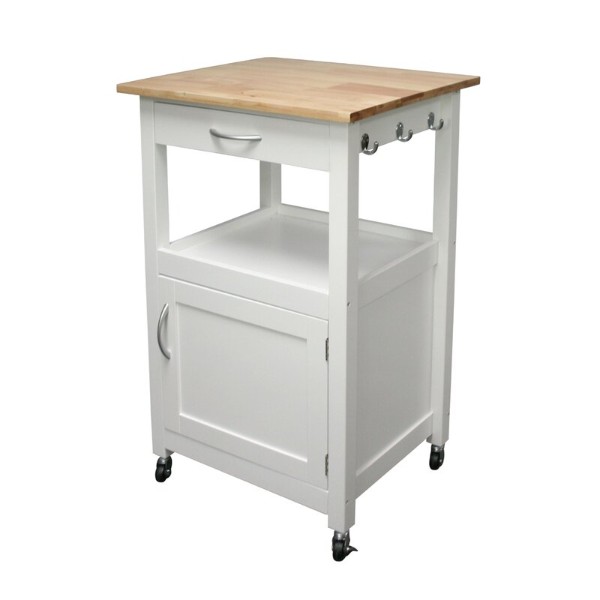 Tolia Solid Wood Kitchen Cart and Locking Wheels
