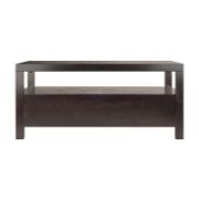 Jozlyn Natural Wood Coffee Table In Espresso Finish