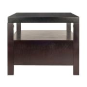 Jozlyn Natural Wood Coffee Table In Espresso Finish