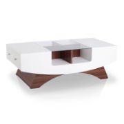 Madilynn Trestle Coffee Table with Storage