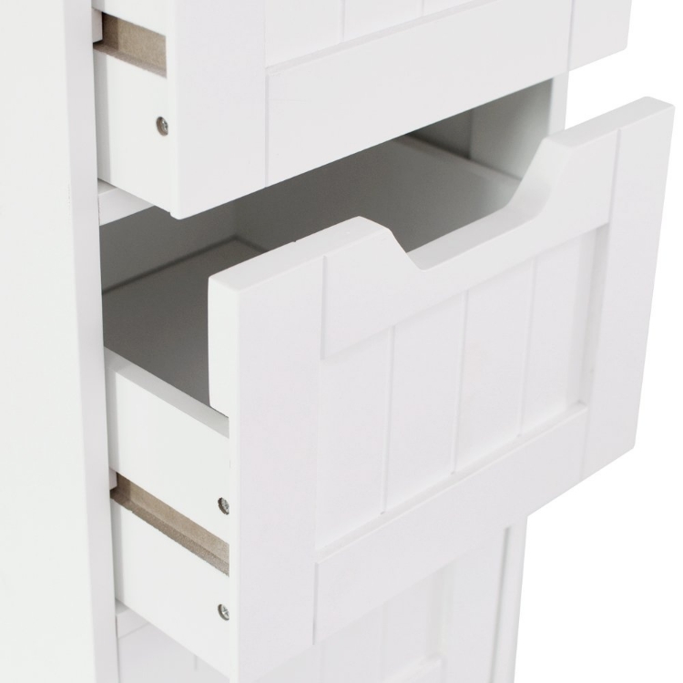 Bath Vida Priano Bathroom 4 Drawer Floor Standing Cabinet Unit Storage Wood