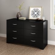 Step One 6 Drawer 51.25'' W Double Dresser - White