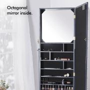 Picture of Caulin Wide Hand Painted Jewelry Armoire with Mirror