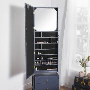 Picture of Caulin Wide Hand Painted Jewelry Armoire with Mirror