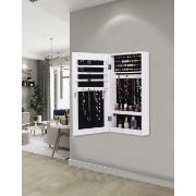 Picture of Streen White Jewelry Armoire with Mirror