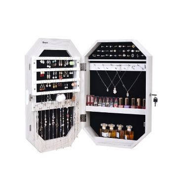 Show details for Yassera Hanging Jewelry Armoire with Mirror Picture of Yassera Hanging Jewelry Armoire with Mirror