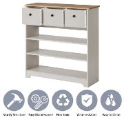 Picture of Snavy White 18 Pair Shoe Rack - 3 drawers 