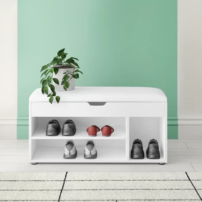 Entryway White Shoe Storage Bench, Shop Now From Revvvd | Revvvd