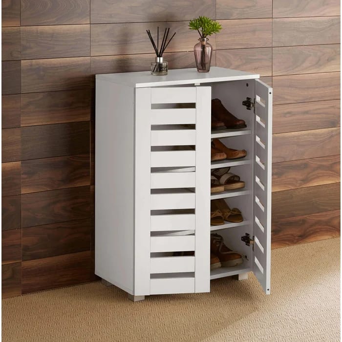 Furinno rubik 2 door shoe storage cabinet