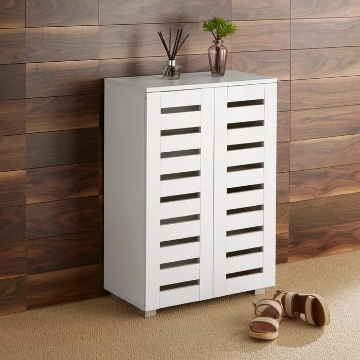 Show details for Groozy White Shoe Storage Cabinet Picture of Groozy White Shoe Storage Cabinet