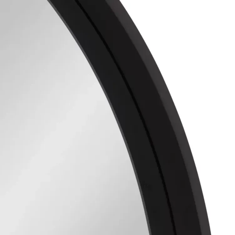 صورة مرآة حائط سوداء دائرية 