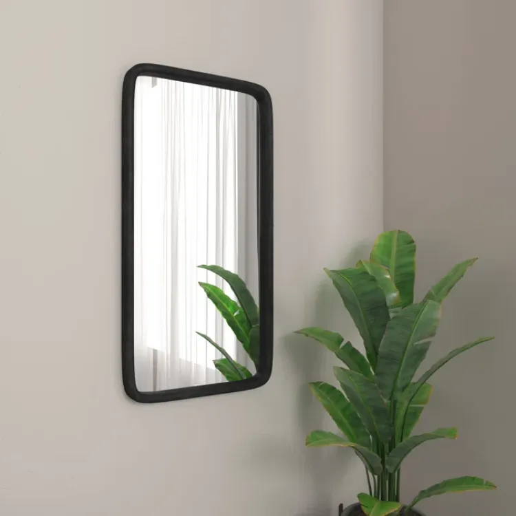 Aisja Rectangle Wood Wall Mirror