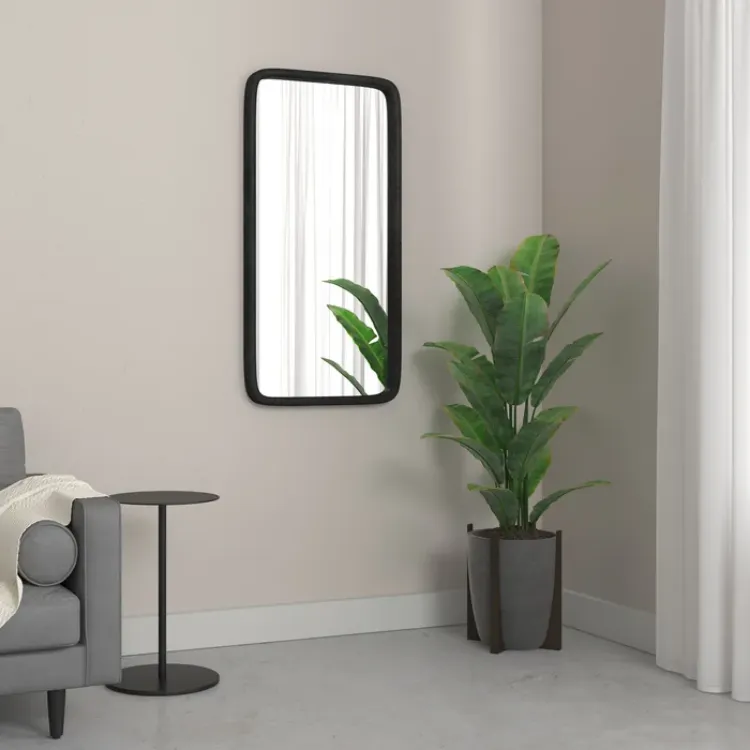 Aisja Rectangle Wood Wall Mirror