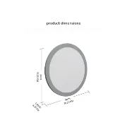 Amane Round Solid Wood Wall Mirror